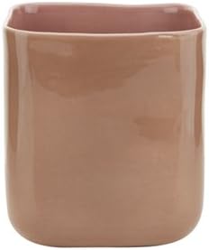 Kelly Hoppen London Sugar Cube Vase Warm Taupe Height 18cm X Width 15cm X Depth 10cm