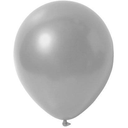 Luftballons "Silber" - Metallic (Glänzend) - Ø 30 cm 10 Stück - partydiscount24®