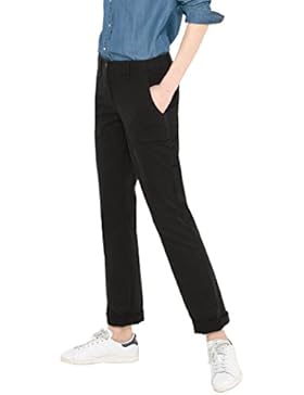 R Essentiel Donna Pantalone Cargo, Vita Standard Taglia 46 Nero