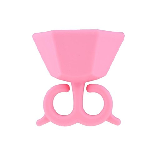 Contever® Wearable Silicone Nail Polish Bottle Holder for Nail Art Design and Salon DIY - Anti Spill (Pink )