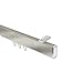 Produktbild INTERDECO Gardinenstange mit Innenlaufprofil Innenlaufstange eckig (Deckenbefestigung) Edelstahl Optik/Chrom Smartline (Universal) Paxo, 160 cm