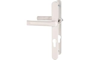 Poignée de porte fenêtre - Tokyo - Hoppe Et Cie - Blanc pur - Clé I - 195 mm - Épaisseur de porte : 68 à 72 mm