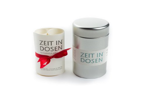 Exklusiv produzierte Geschenkverpackung - Zeit in Dosen - Verschenken Sie Zeit in Form von Gutscheinen, Gutschein einlösen, Gutschein kaufen, Zeit kaufen, Zeit schenken, Zeit verschenken,