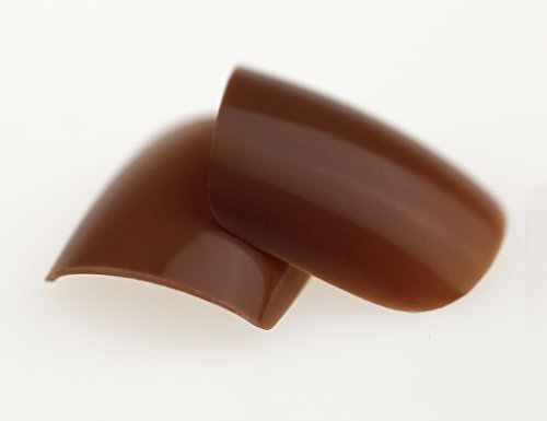 ArtPlus 3 Boxes of 24pcs Milk Coffee False Nails French Manicure Full Cover Sports Medium Length with Adhesive Tabs Pressed On and Glue Fake Nails - 5