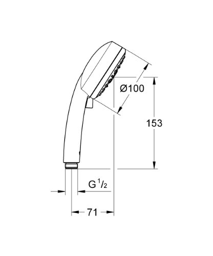 Grohe Vitalio Comfort 100 Handbrause IV mit 4 Strahlarten 26094000 - 2
