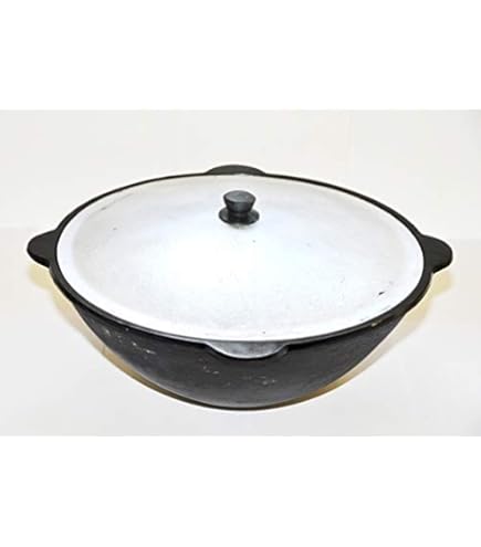 Texas Club Cast Iron Pot Uzbek Kazan With Aluminum Lid For Kamado