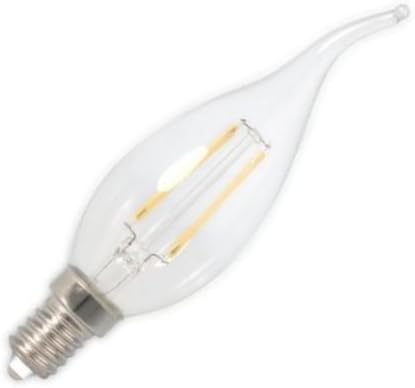 Calex Windstoßkerzenlampe LED-Filament 3.5W (ersetzt 35W) E14 Klar