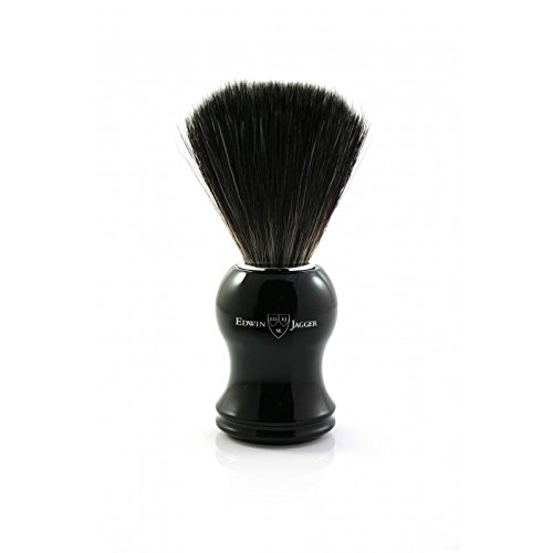 Edwin Jagger Black Synthetic Fiber Shaving Brush Black - Large