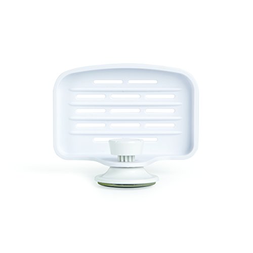 Umbra 1004433-660 Flex GEL-LOCK Soap Dish, Seifenschale mit Gel-Lock Saugnapf aus Kunststoff, Weiß - 3