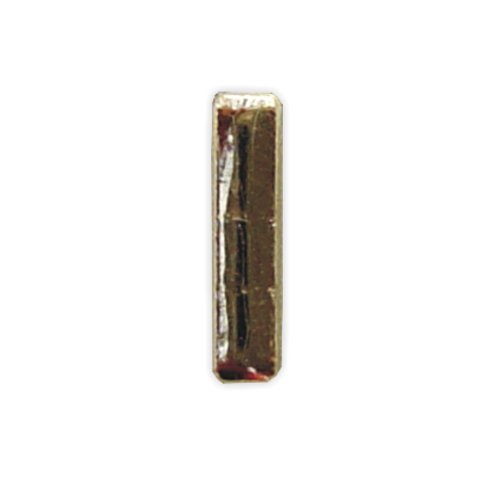 Wachsbuchstabe I gold 8 mm hochglanz - Wachsbuchstabe zum Kerzen selbst beschriften