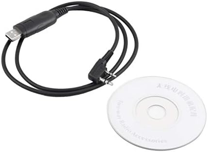 USB Programming Cable with CD for Baofeng UV-5R 666S 777S 888S UV-B5 UV-B6 Radio Support Windows 98ME 2000 XP WIN7 Vista Black(black)