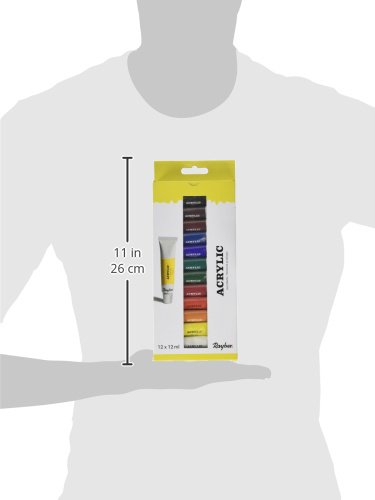 Rayher Hobby 38925000 Künstler-Set Acrylfarben, 12 farben, 2.6 x 1.05 x 0.21 cm - 2