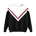 Produktbild ABsoar Sweatshirt Damen Patchwork Langarm Sweatshirt Pullover Tops Bluse Rundhals Shirts Bluse Pulli Blusen Lässiges Oberteile Jumper Streewear