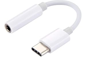 ‎MMOBIEL MMOBIEL USB C do 3,5 mm Słuchawki Gniazda Audio Adapter kompatybilny z Samsung Galaxy S25 (+)/S24 (+)/S23 (+)/S22 (+)/S21 (+)/S20 (+)/S20 Fe/Note 20/10/9, Huawei, Xiaomi, Google Pixel 4xl itd. Biały)