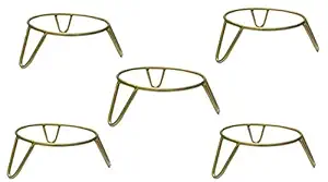 Samrat Craft Iron Matka Stand - Plant Pot Stand - Planter Stand Golden Set of 5