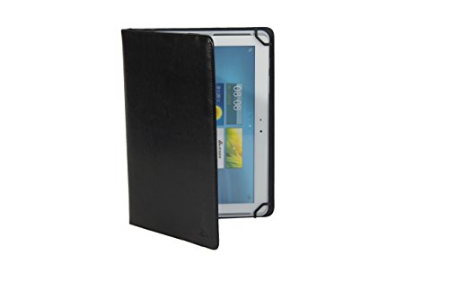 RIVACASE Kunstledertasche für Tablets bis 11.6“ – Hochwertiges Case mit Universal Clips zur Befestigung und gepolsterten Seiten – Schwarz - 2