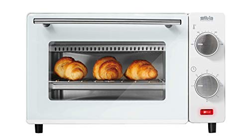 Silva Homeline MB 9500 MB 9500 - Mini forno, 100-230° C, con teglia, griglia e pinza, 650, in acciaio INOX, 9 litri, colore: Crema