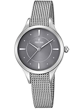 Festina Damen-Armbanduhr Analog Quarz Edelstahl F16958/2