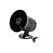 Produktbild DealMux DC 12V 20W One Ton laut Elektro-Auto-Lautsprecher Alarm-Sirene Air Horn Schwarz
