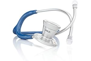MDF INSTRUMENTS MDF ProCardial Cardiology Stethoscope, Stainless Steel, Adult, Dual Head, Free-Parts-for-Life, Royal Blue Tube, Silver Chestpiece-Headset, MDF79710