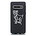 Produktbild Chreey Hülle für Samsung Galaxy S10+ / S10 Plus, Anti-kratzt Schwarz 3D Drucken Muster Handyhülle Weiche Silikon TPU Rückseitehülle Bumper Schutzhülle, Widder