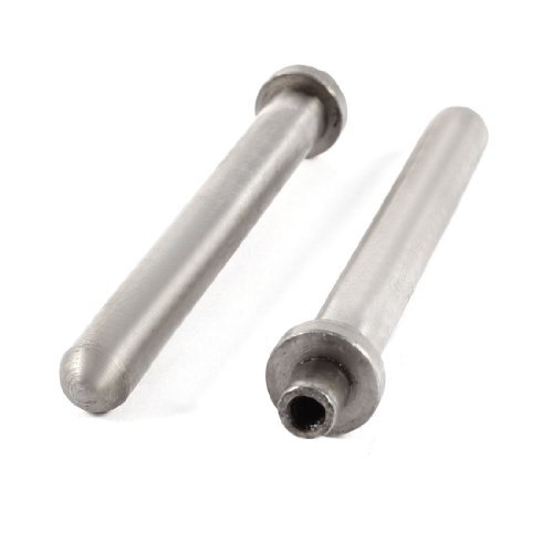 Preisvergleich Produktbild 80mm x 8mm Grau Metall Führungssäule für Mold Involution 2 Stück