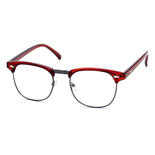 Full Rim Rectangular Unisex Spectacle Sunglasses (ST9508|50|Transparent Lens, Medium)