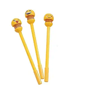 Oblivion Smiley Funny Emoji Spring Ball Pen Kids School, Office, Stationary | 3 pcs