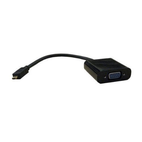 2-TECH Micro HDMI (Type D) zu VGA Adapter Kabel schwarz 1080p Full HD mit 3,5mm Klinke Line-Out passend für Tablet PC Google ASUS Samsung - 2