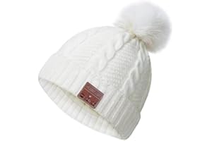 puersit Gorro Bluetooth 5.2 Hat Gifts, De Invierno Cálido y Suave con Música y Auriculares inalámbricos estéreo HD para al Aire, Regalo para Amigos y Familiares