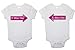 Twins Baby bodysuits (Set Of 2) "It Was Her" Babygrow Vest (3 - 6 Months)