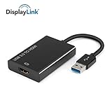 USB3.0-Buchse dient zur Eingabe, HDMI-Buchse zur Ausgabe. Sie können diesen Adapter von Ihrem Desktop oder Laptop an ein zweites Anzeigegerät anschließen. Unterstützt die Funktionen Primär, Erweitert, Spiegeln, Drehen. Damit können Sie einen größeren und lebendigeren Bildschirm genießen.