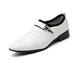  Anzugschuhe Herren Slipper Anzug Schuhe Derby Oxford Lederschuhe Business Hochzeit Männer Leder Winter Herrenschuhe Weiß Hellbraun Schwarz 38-48 WH43