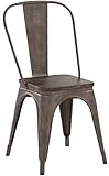 💺 ESTILO EN CASA - Mejore la decoración vintage y rústica de su hogar o su jardín. Integre nuestras sillas en la mayoría de los estilos de mesa con su diseño metálico que combina con su interior