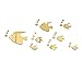 Produktbild Gaddrt Neue Sea Fish Bubble Wandaufkleber 3D Spiegel Effekt Aufkleber Mural DIY Abnehmbare Abziehbild DIY Wohnzimmer Küche Badezimmer Wandtattoo Aufkleber Moderne Hintergrund Deko (Gold)