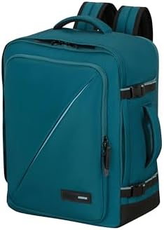 American Tourister Take2Cabin - Borsa da cabina EasyJet (45 x 36 x 20 cm, 38 L, 0,70 kg) - Bagaglio a mano Underseat, Zaino aereo M Underseat, Turchese (Totally Teal)