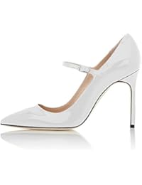 ELASHE - Zapatos de tacón - 10 CM Clásicas Mary Jane Tacones Altos - Boda Wedding Cerrado Mujer