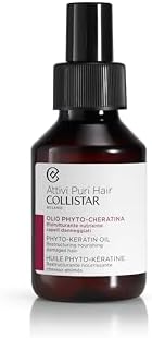 Collistar Attvi Puri Hair Olio Phyto-Cheratina, Ristrutturante Nutriente, per Capelli Danneggiati e Sfibrati, 100 ml