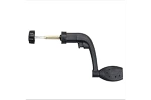 JOWXSX Angelrolle Griff Ersatz, Kunststoff Angelrolle Power Griff Kurbelarm Spinnrolle Faltbarer Drehknopf Reparaturteile Schwarz 1 Stück