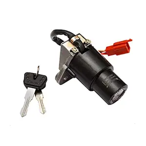 Deutsche Black Cylindrical Finish New Ignition Starter Lock Fit for Yamaha Crux-R (4 Wires) Super Splendor i 3s (2016 Model) / Glamour Disk Digital (2011 to 2014 Model)