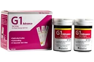 G1 Advance Blood Glucose 100 Test Strips, (compatible with Alere G1)