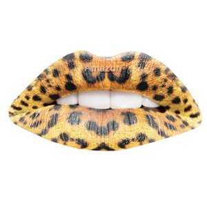 Passion Lips Temporary Lip Tattoo Wraps Includes 2 Applications - Leopard