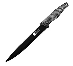 Bergner Carbon TT Stainless Steel Slicer Knife, 20cm, Black