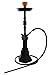 Produktbild Kaya Shisha Wasserpfeife Nargile „Black Neon SPNX L“, mit Schwarzer Silikonrauchsäule und Schwarzer Sechskant-Shishabowl