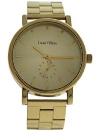Reloj mujer Louis Villiers reloj 40 mm en acero dorado y correa Color Dorado en acero lv2070