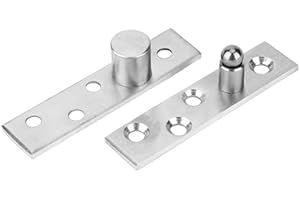 GAROSA 2-Pak Zawias Do Drzwi Obrotowych 360 Stopni, Ukryty Zawias Obrotowy Ze Stali Nierdzewnej 75X17Mm Górne Dolne Drzwi Szybowe Akcesoria Do Zawiasów Do Szafek Okiennych (Mimośrodowy Pivot)