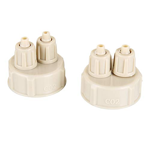 Rowentauk CO2 Bottle Cap Aquarium Fish Tank DIY Air Diffuser Generator Quick Release Sealed Tube Tool Kit (2 Pieces)