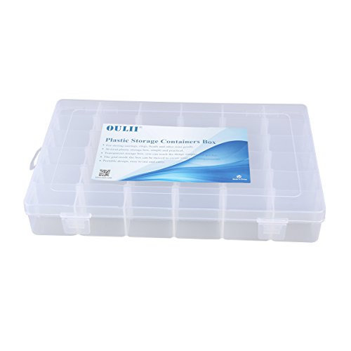 OULII 36 Fächern Kunststoff Aufbewahrungsbox Transparent Schmuckschatullen - 7