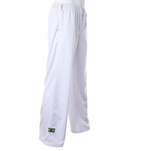 Unisex Blanco Brasil Capoeira Artes Marciales Abada Elástico Pantalones 5 Tallas (S)