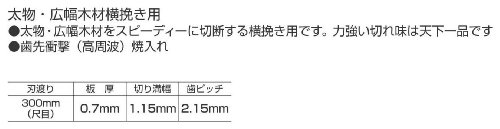 Tajima GNB300 Sägeblatt „Tajima“ 300 mm PUL grob - 2